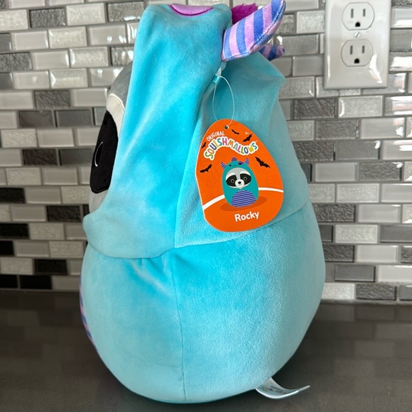 Squishmallows ROCKY THE RACCOON Morty The Monster Costume Halloween 2023 12” NEW - Picture 6 of 16